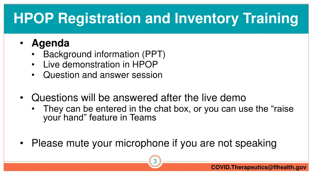 hpop registration and inventory training