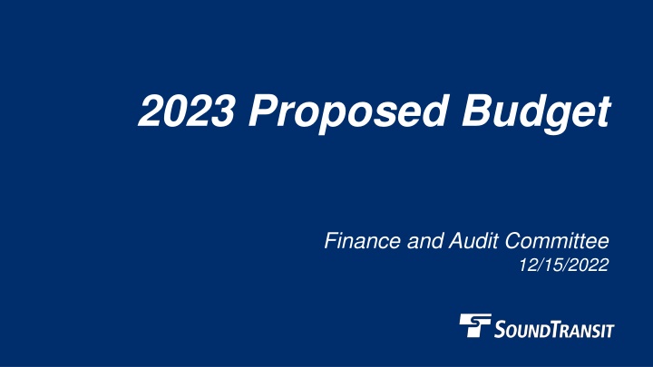 2023 proposed budget