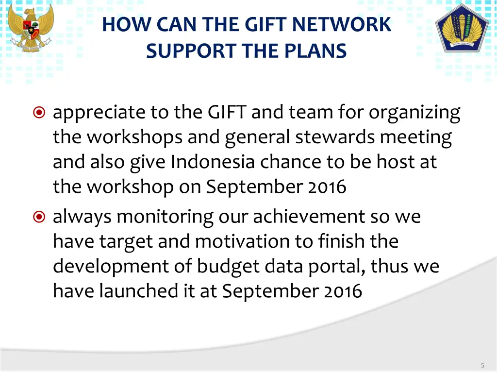 how can the gift network support the plans