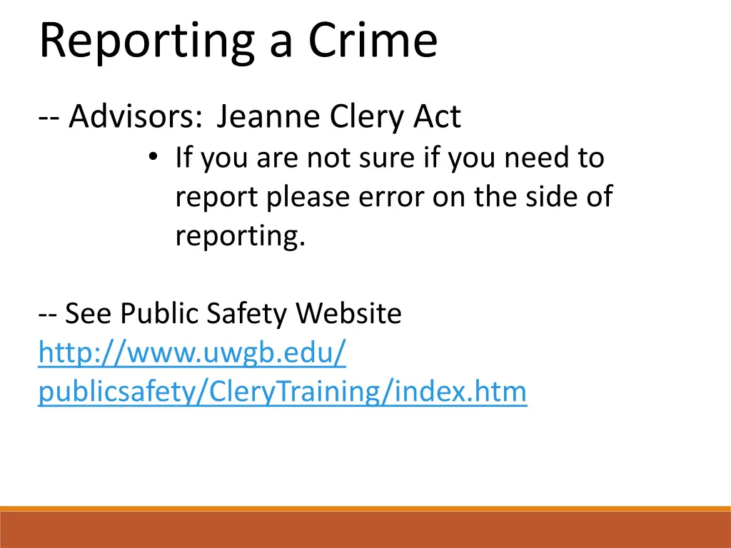 reporting a crime 1
