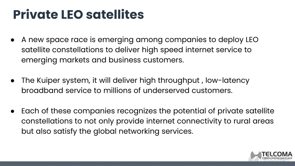 private leo satellites