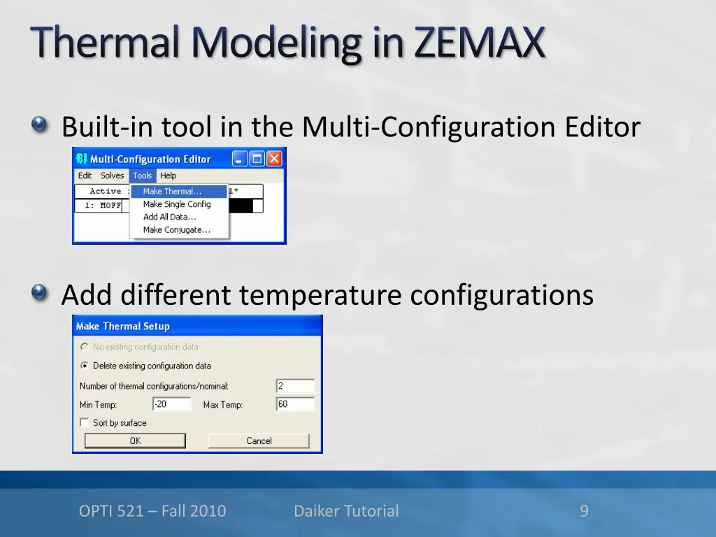 thermal modeling in zemax 1