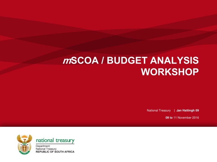 mscoa budget analysis