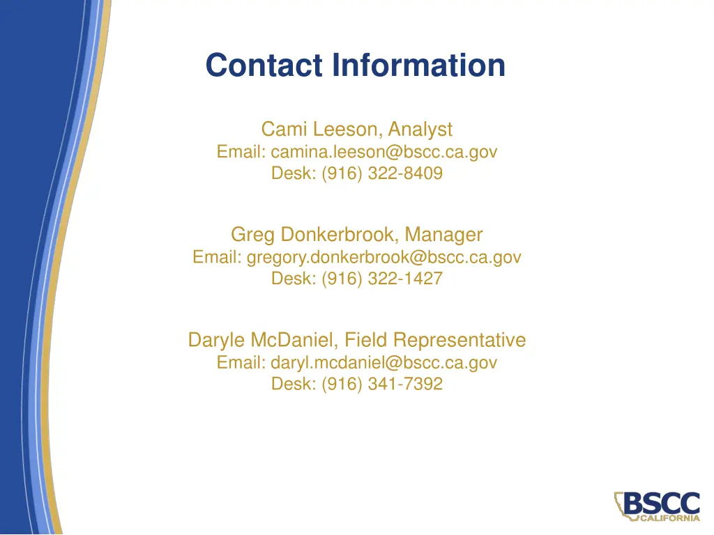 contact information