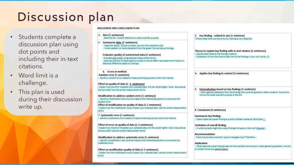 discussion plan 1