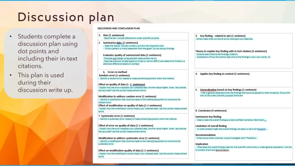 discussion plan