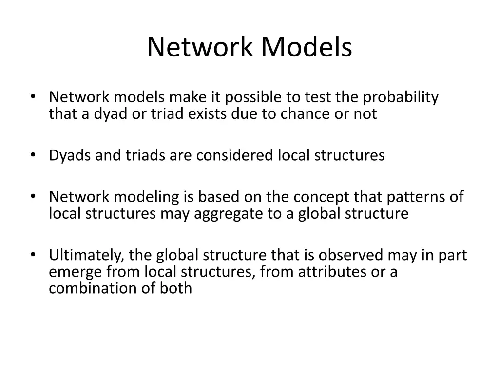 network models