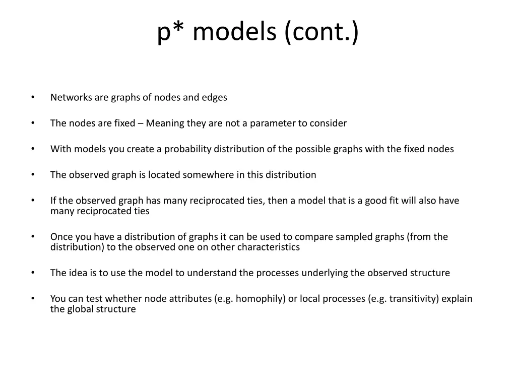 p models cont