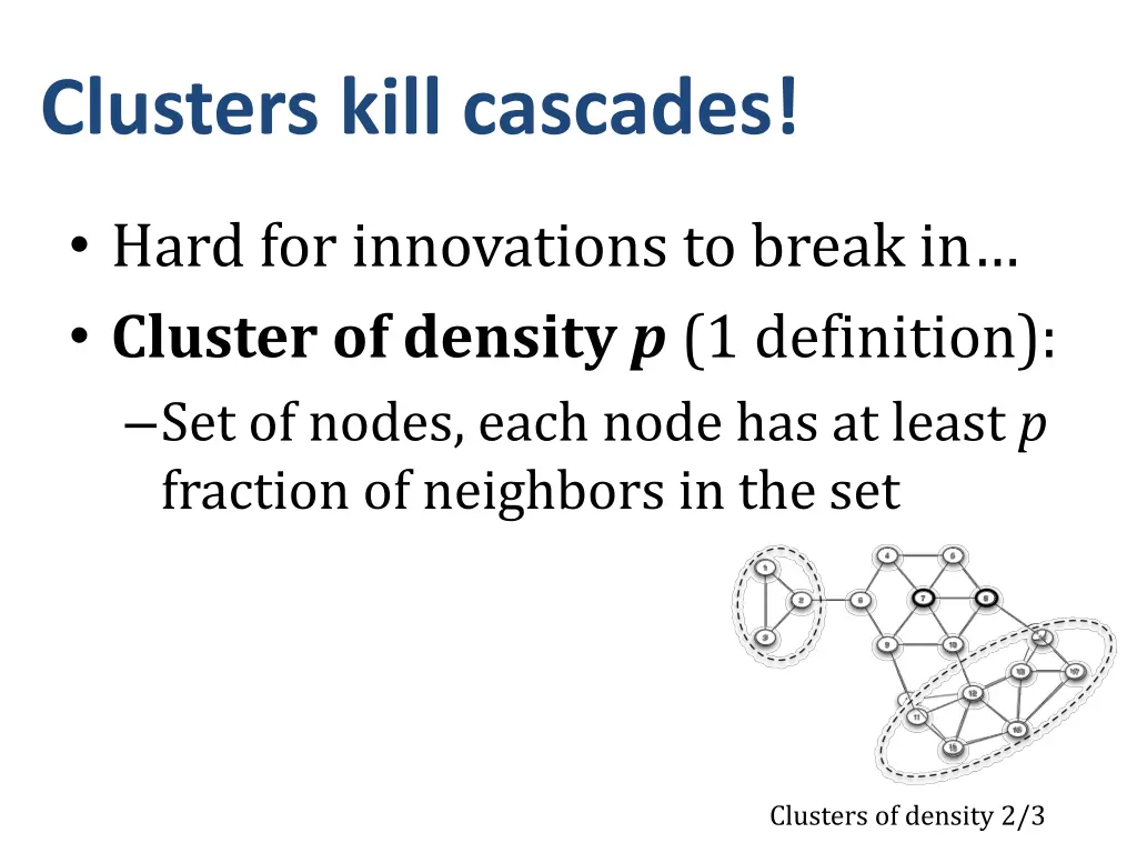 clusters kill cascades