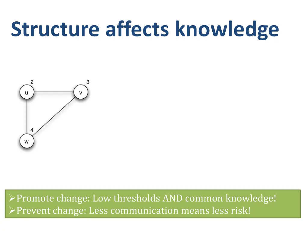 structure affects knowledge
