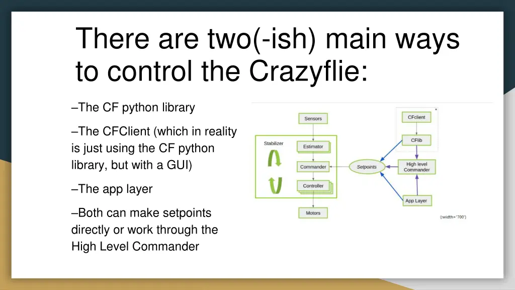 there are two ish main ways to control