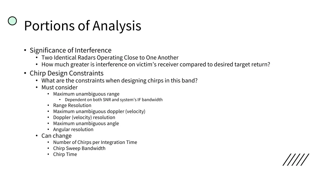 portions of analysis
