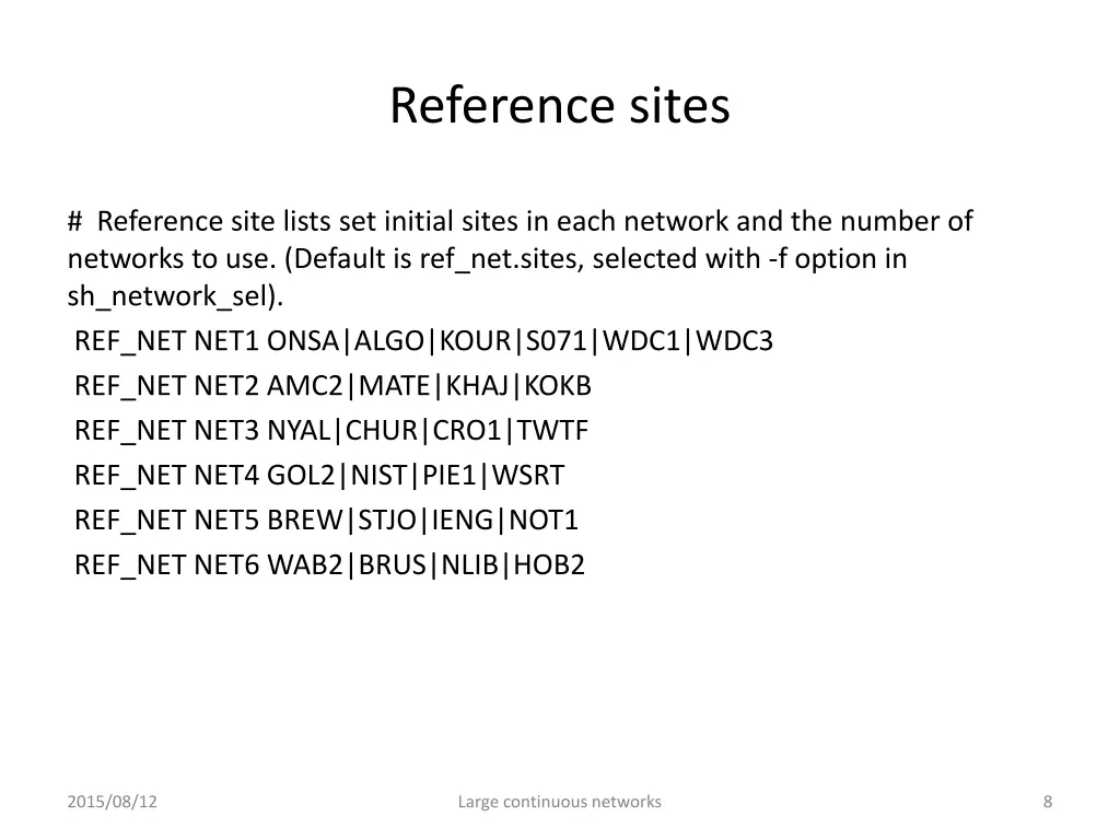 reference sites