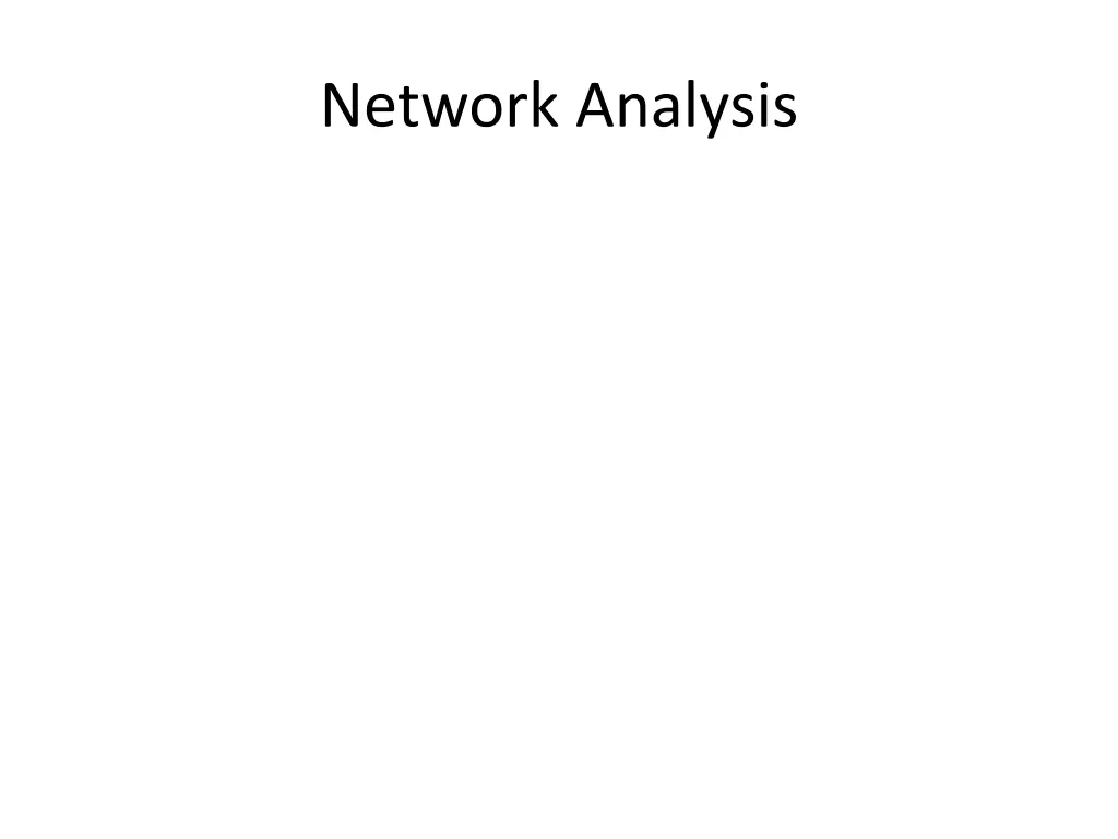 network analysis