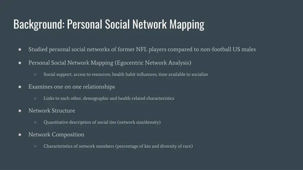 background personal social network mapping