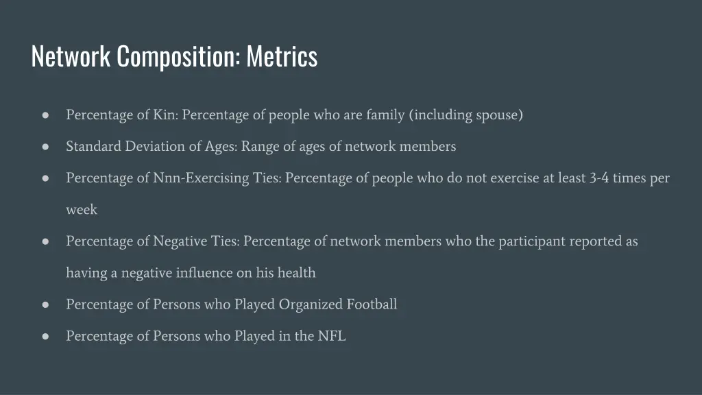 network composition metrics 1