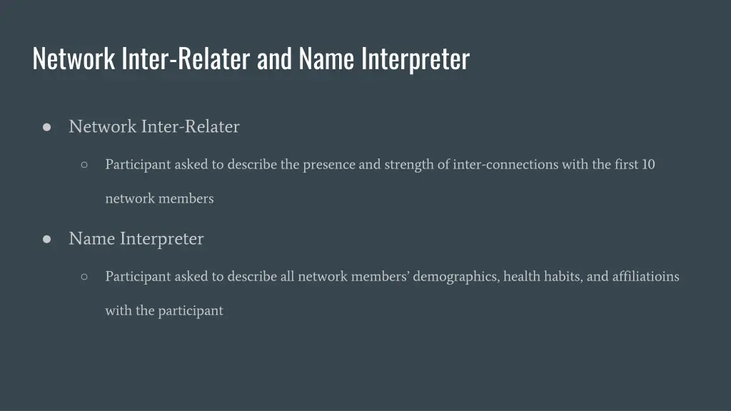 network inter relater and name interpreter