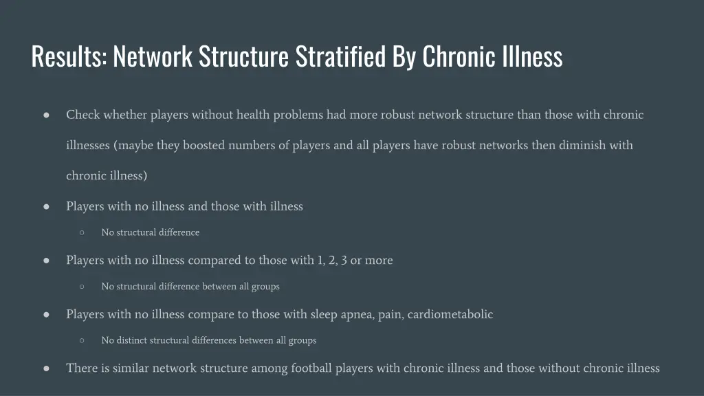 results network structure stratified by chronic