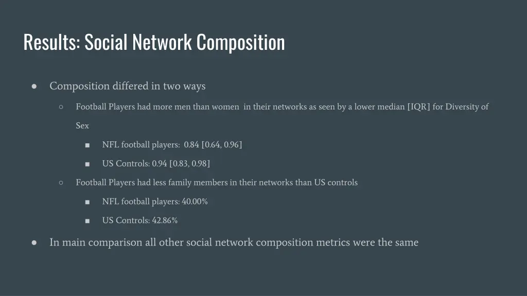 results social network composition 1