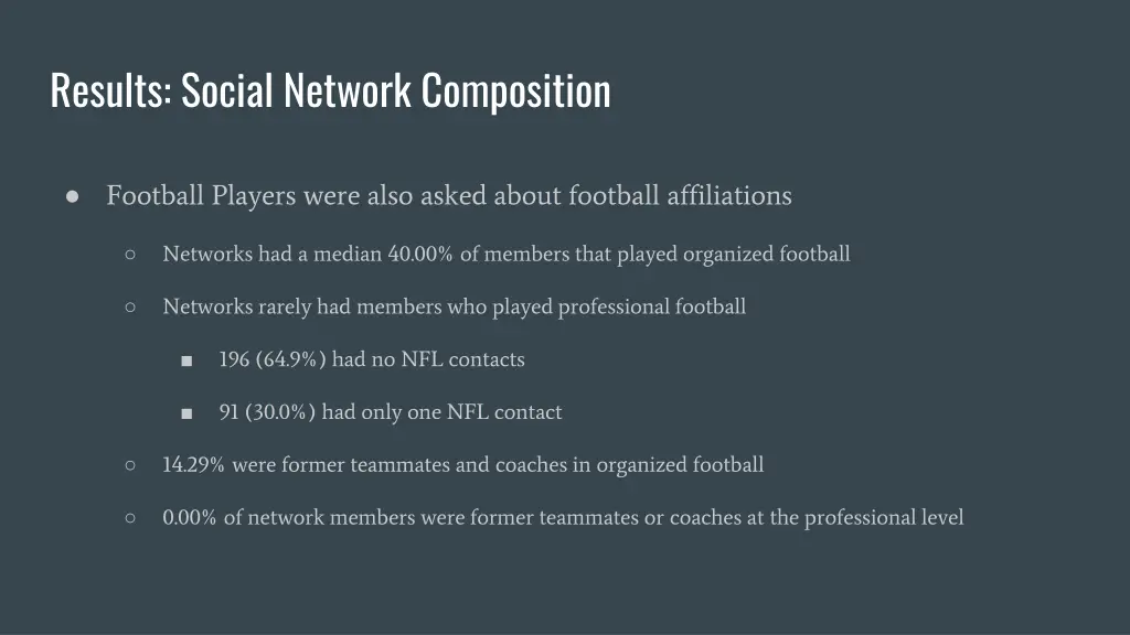 results social network composition 2