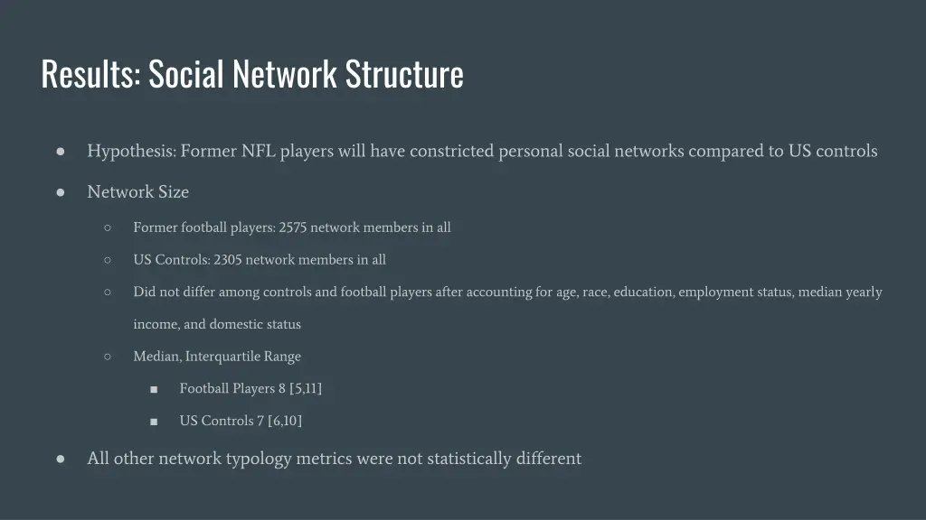 results social network structure 1