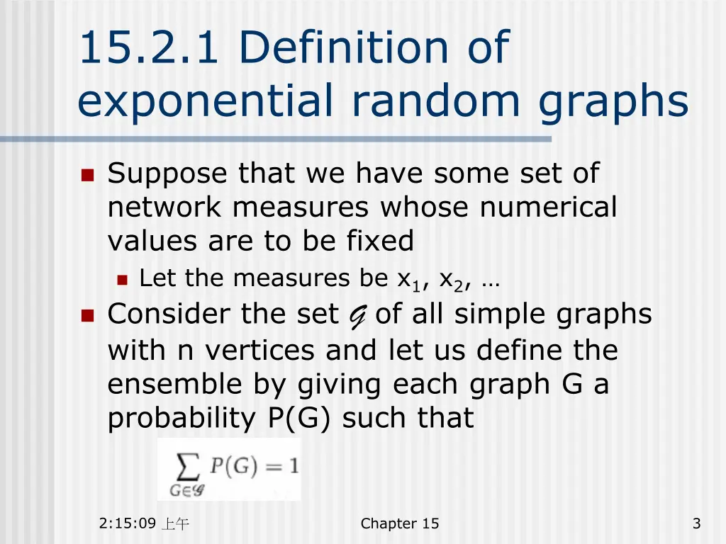 15 2 1 definition of exponential random graphs