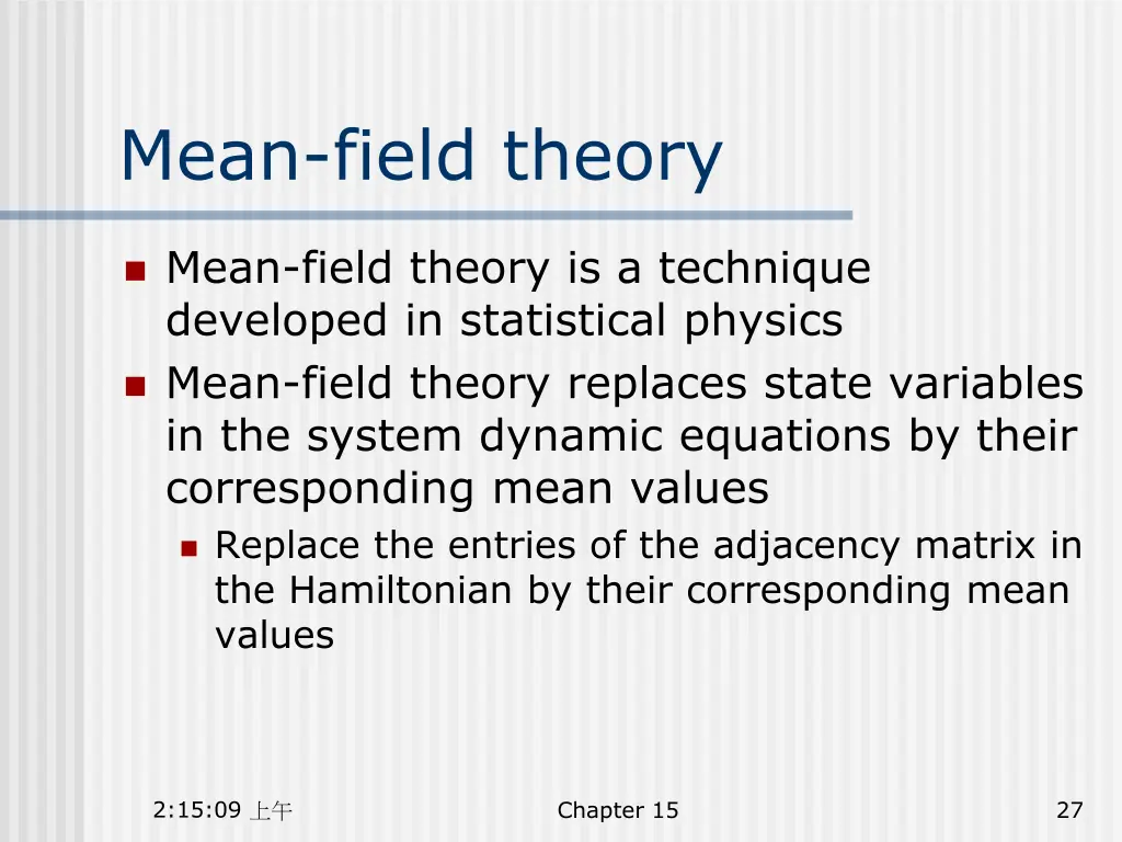 mean field theory