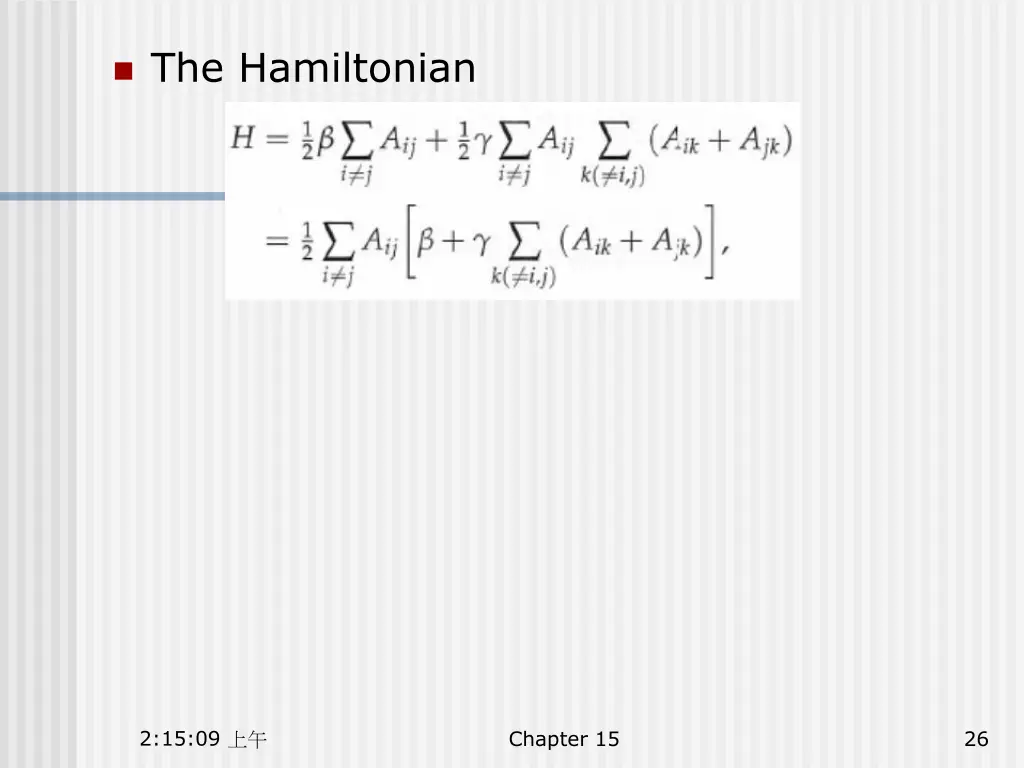 the hamiltonian