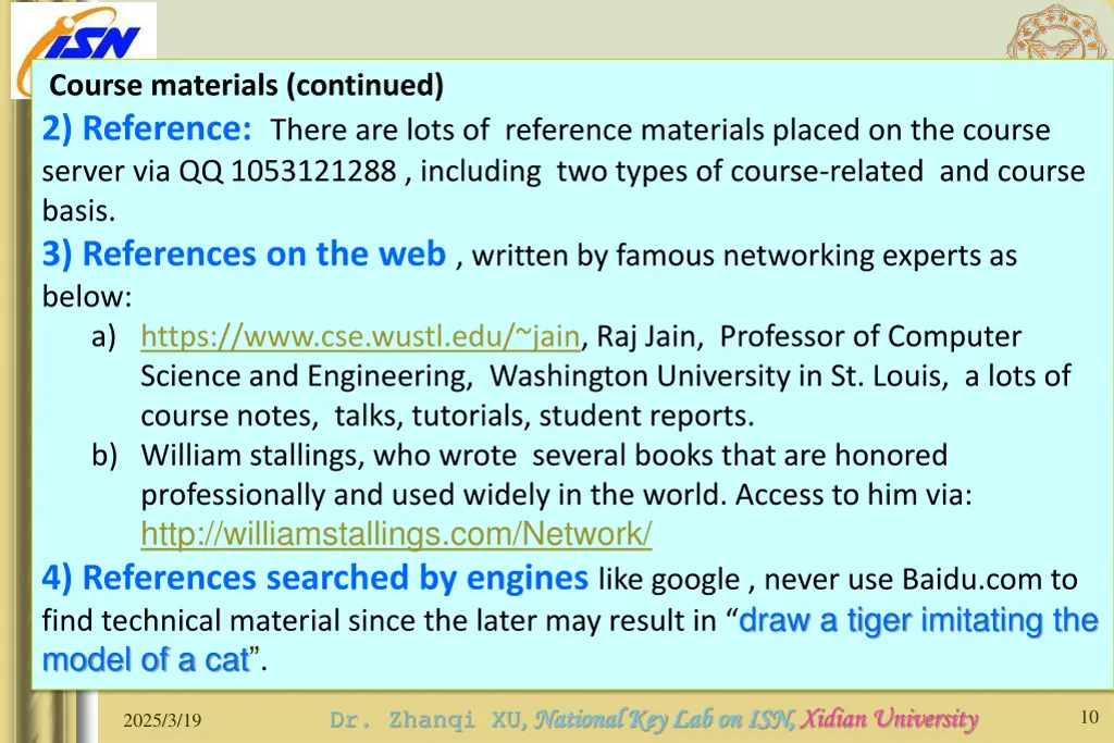 course materials continued 2 reference there