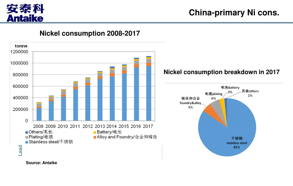 china primary ni cons
