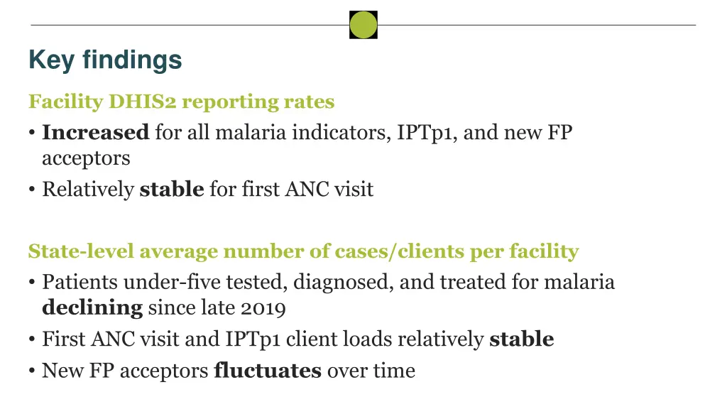 key findings