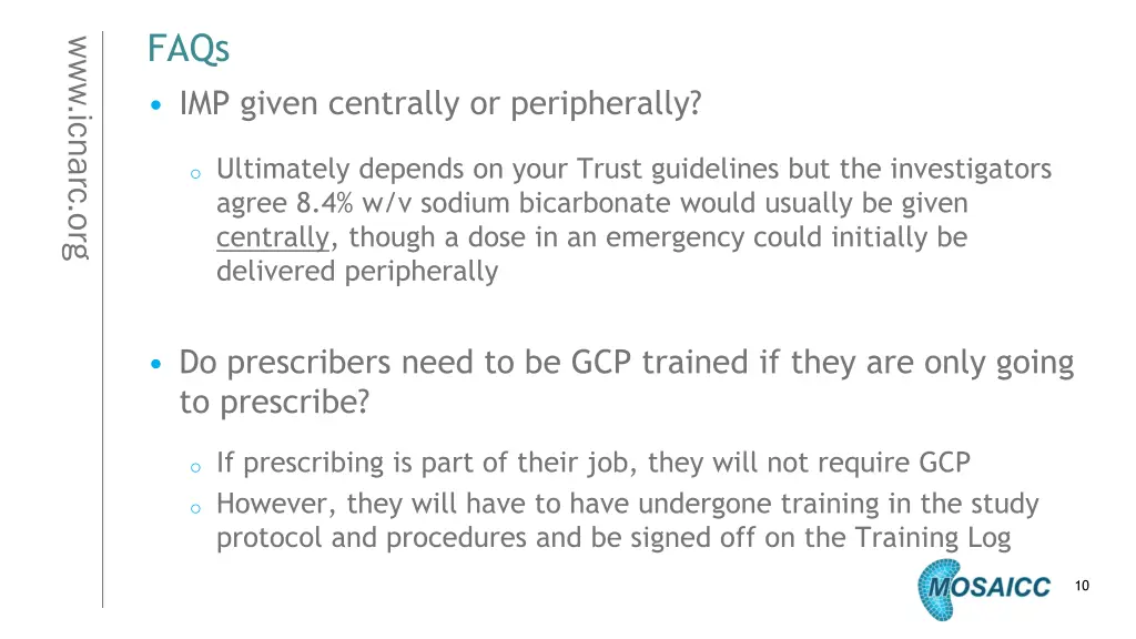 faqs imp given centrally or peripherally