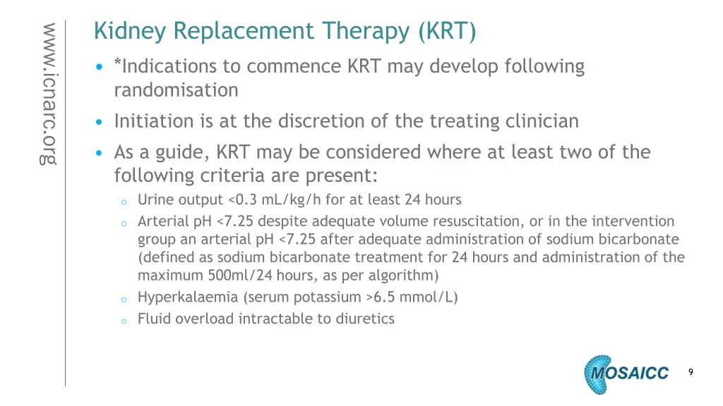 kidney replacement therapy krt indications