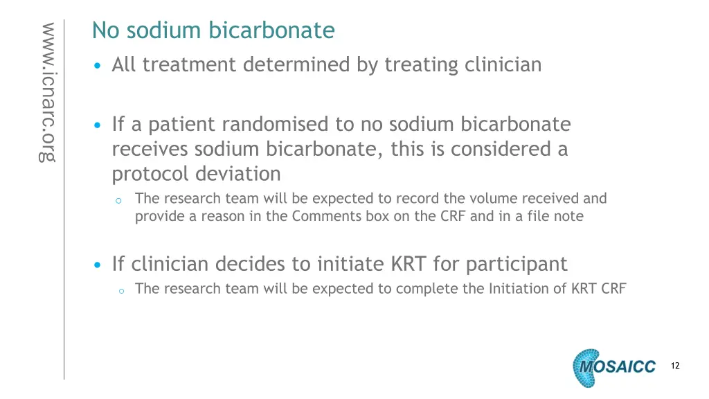 no sodium bicarbonate all treatment determined