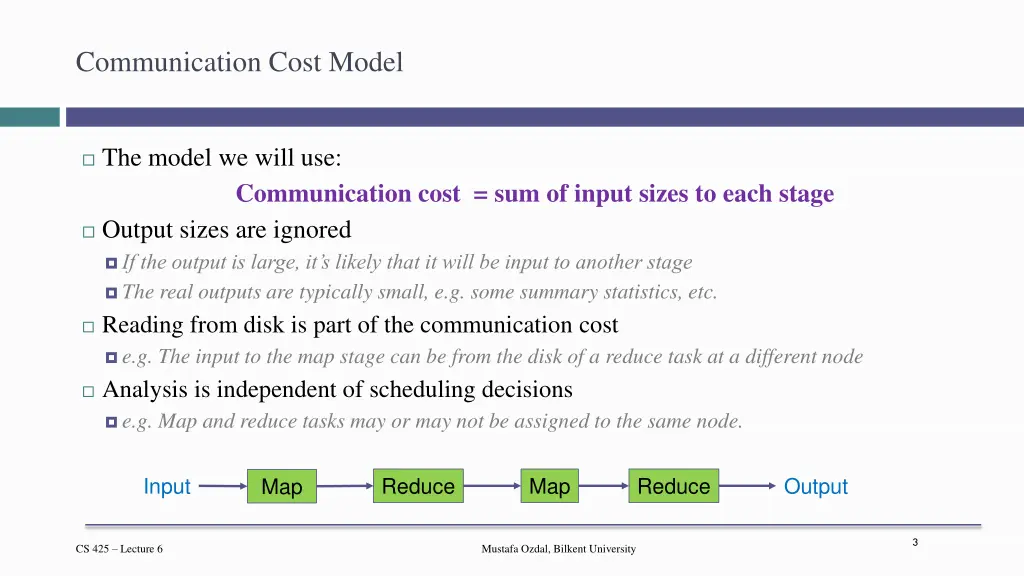 communication cost model