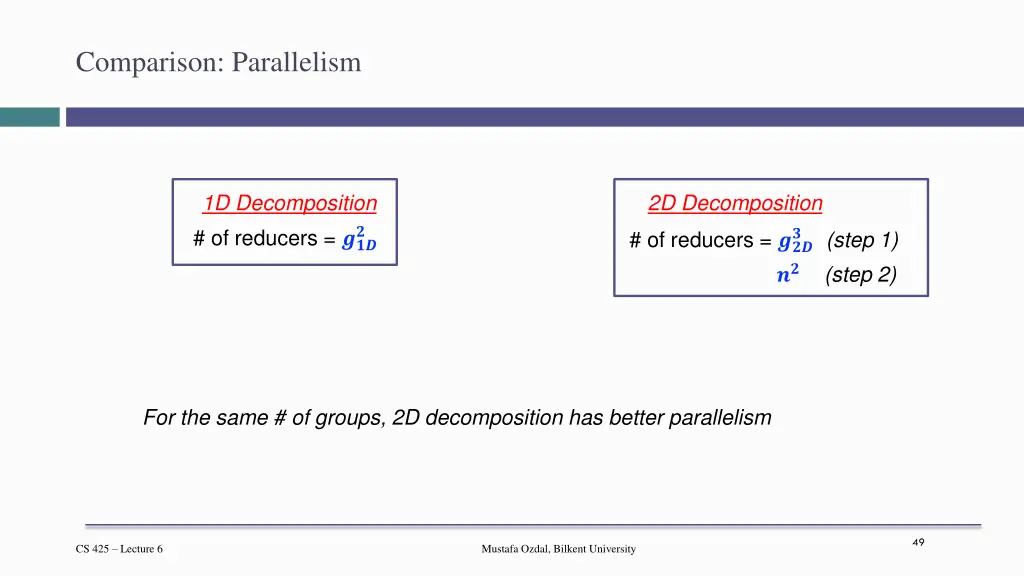comparison parallelism