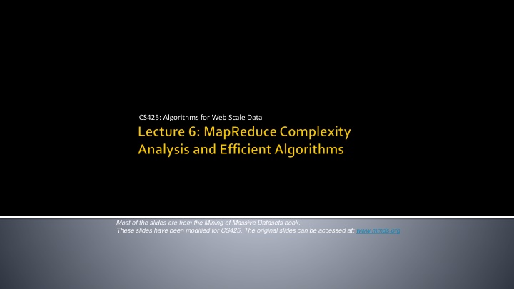 cs425 algorithms for web scale data