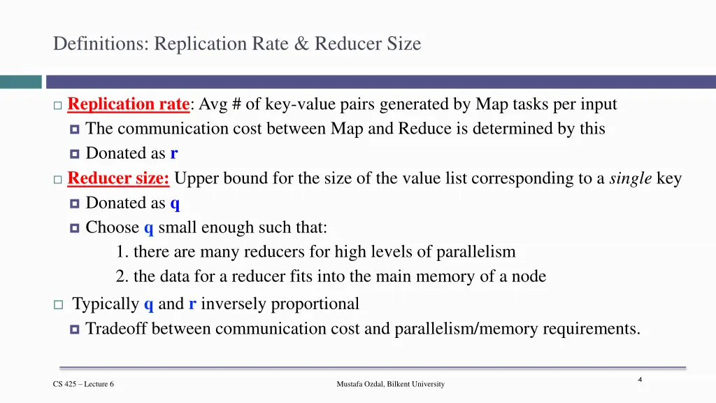 definitions replication rate reducer size