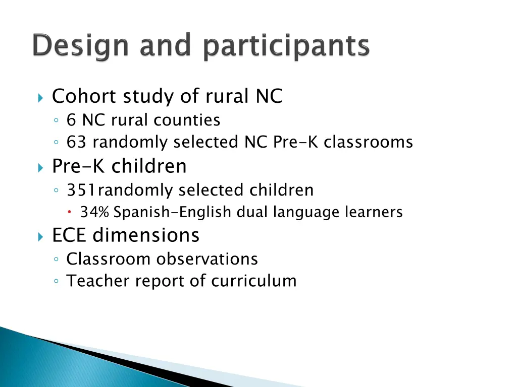 cohort study of rural nc 6 nc rural counties