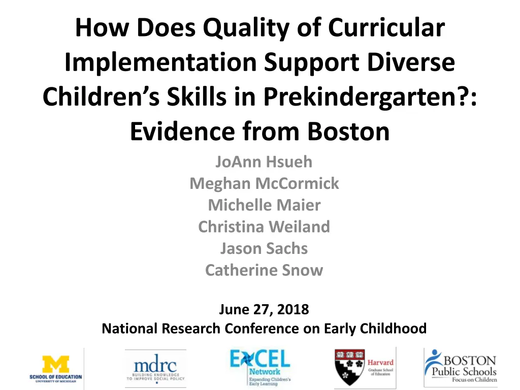 how does quality of curricular implementation