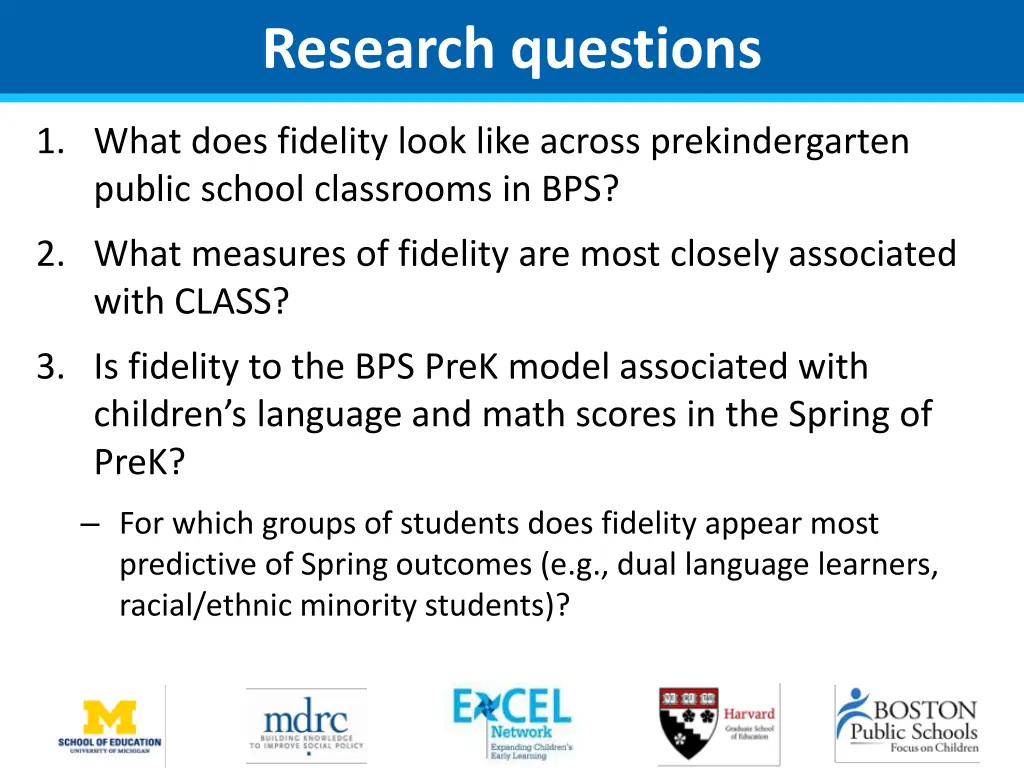 research questions