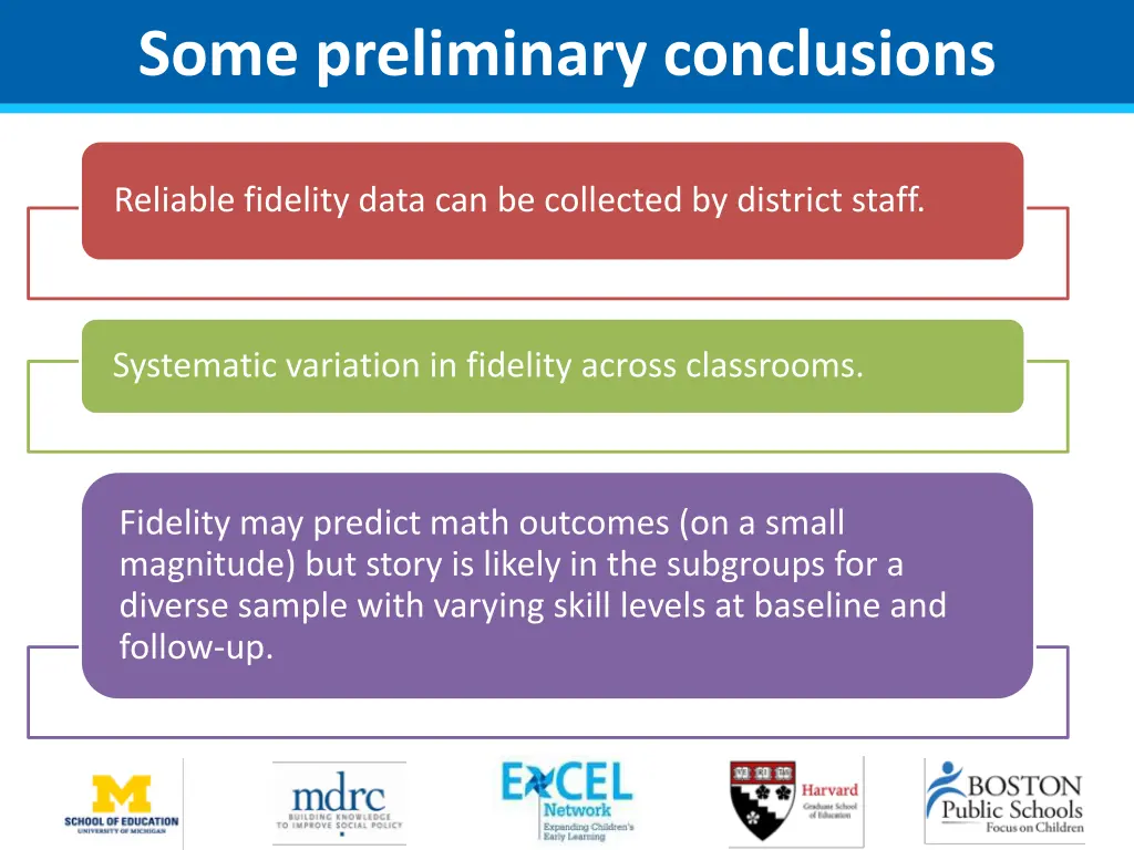 some preliminary conclusions