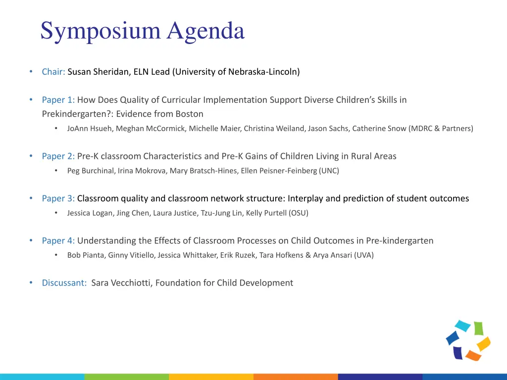 symposium agenda