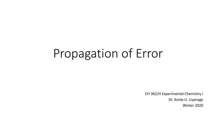 propagation of error