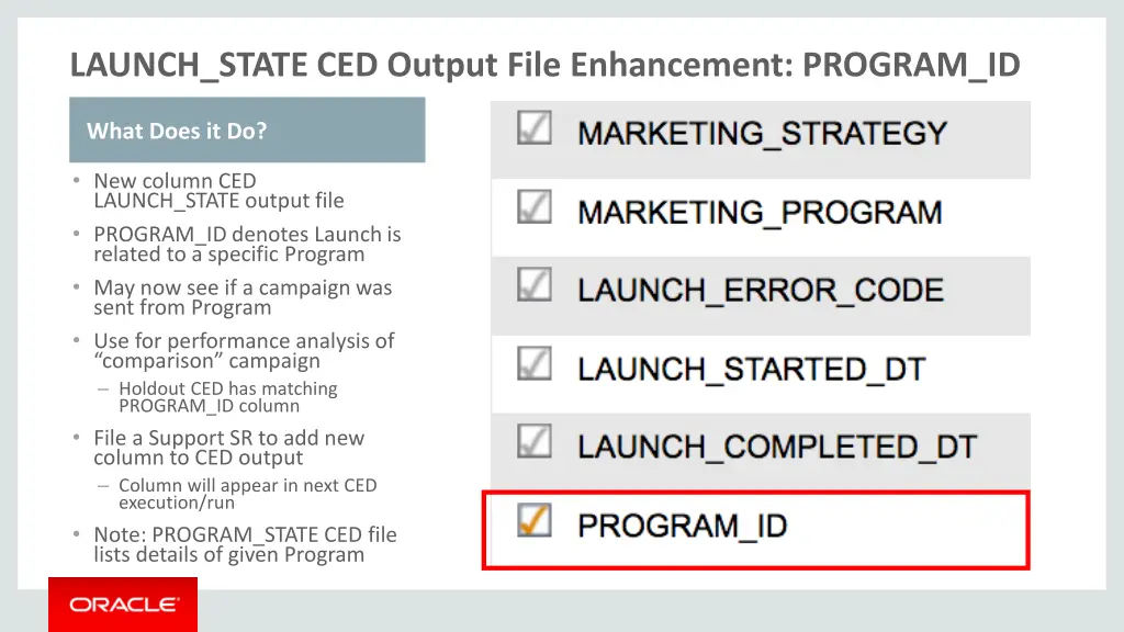 launch state ced output file enhancement program
