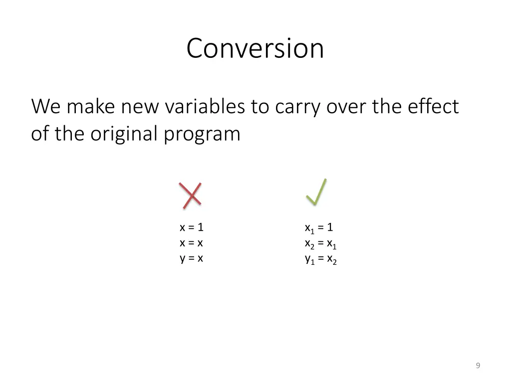 conversion