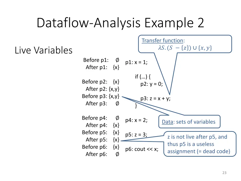 dataflow analysis example 2