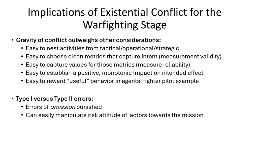 implications of existential conflict