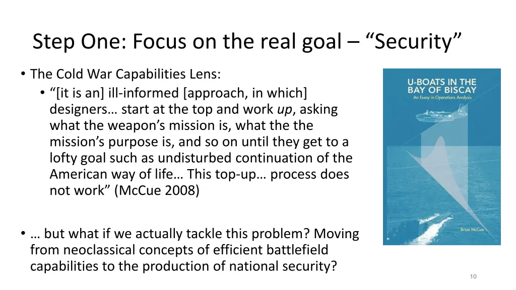step one focus on the real goal security