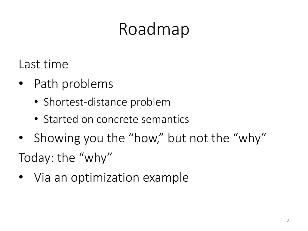 roadmap